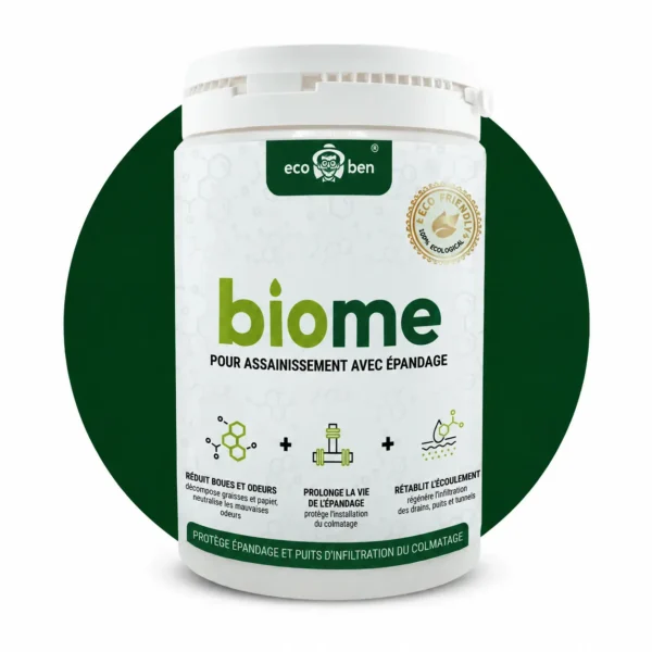 BioMe pour assainissement avec épandage : bactéries pour épandage et puits d'infiltration