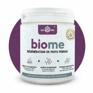 BioMe Régénérateur Puits d'infiltration : bactéries pour puisard colmaté, 600 g