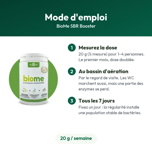 BioMe SBR Booster : bactéries pour micro-station à aération