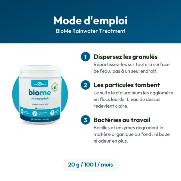 BioMe Rainwater Treatment : traitement de l'eau de pluie, 500 g