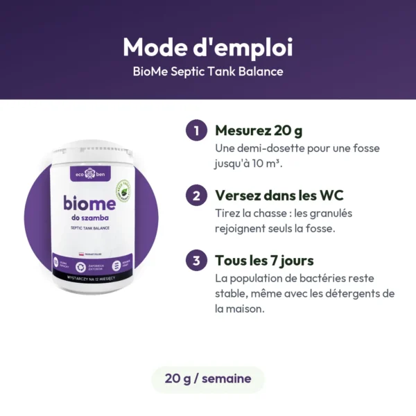 BioMe Septic Tank Balance : bactéries pour fosse septique